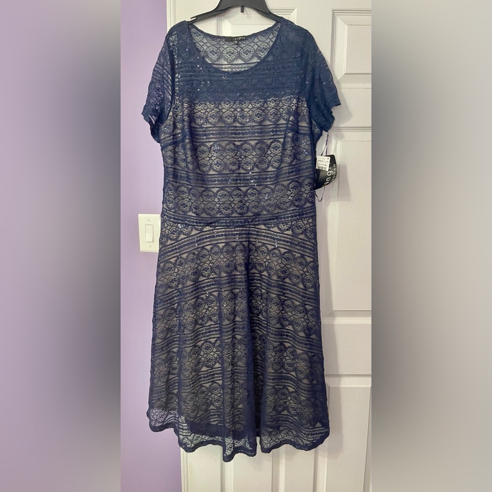 Navy lace dress